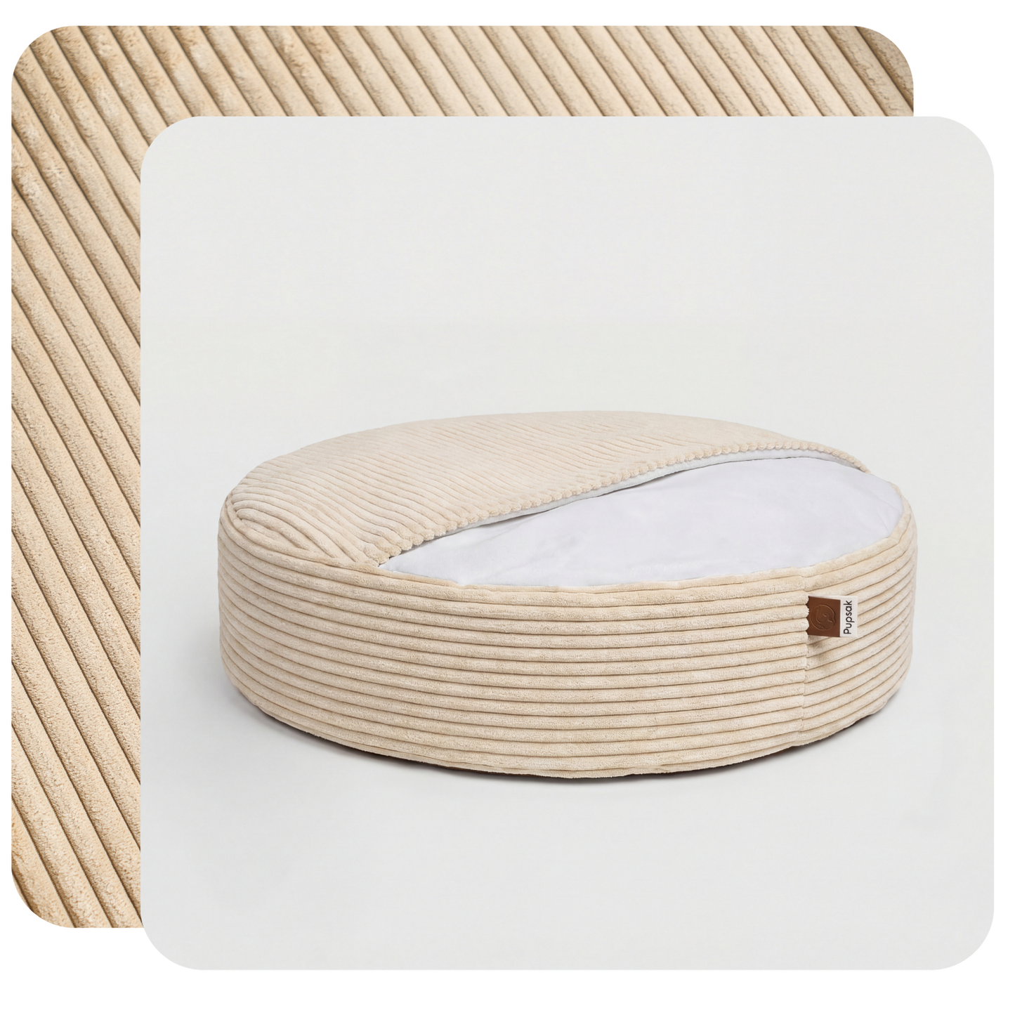 Sand Cozy Cave PupSak Dog Bed