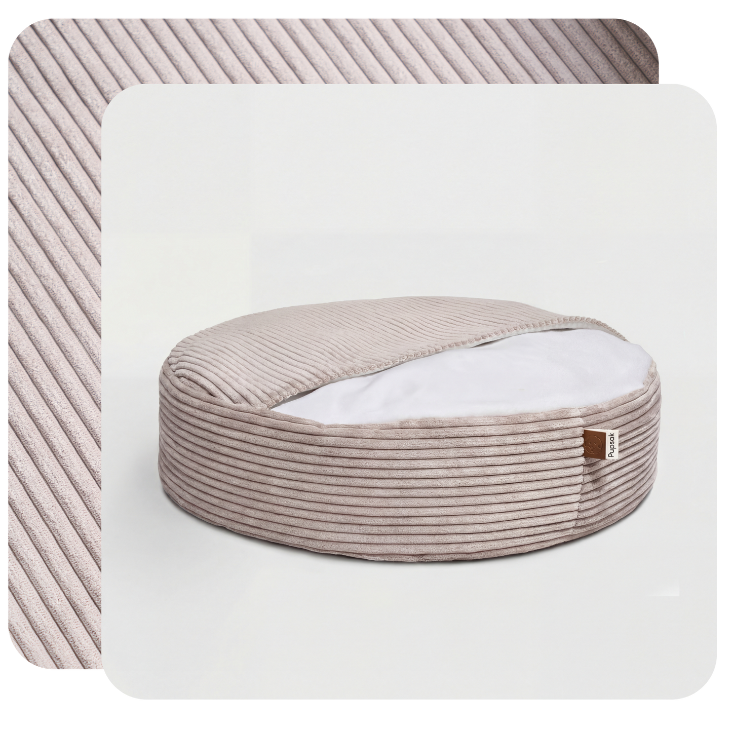Platinum Cozy Cave PupSak Dog Bed Platinum