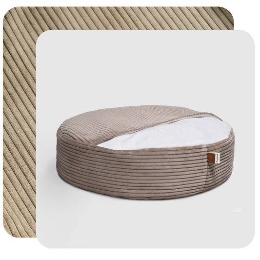 Khaki Cozy Cave PupSak Dog Bed