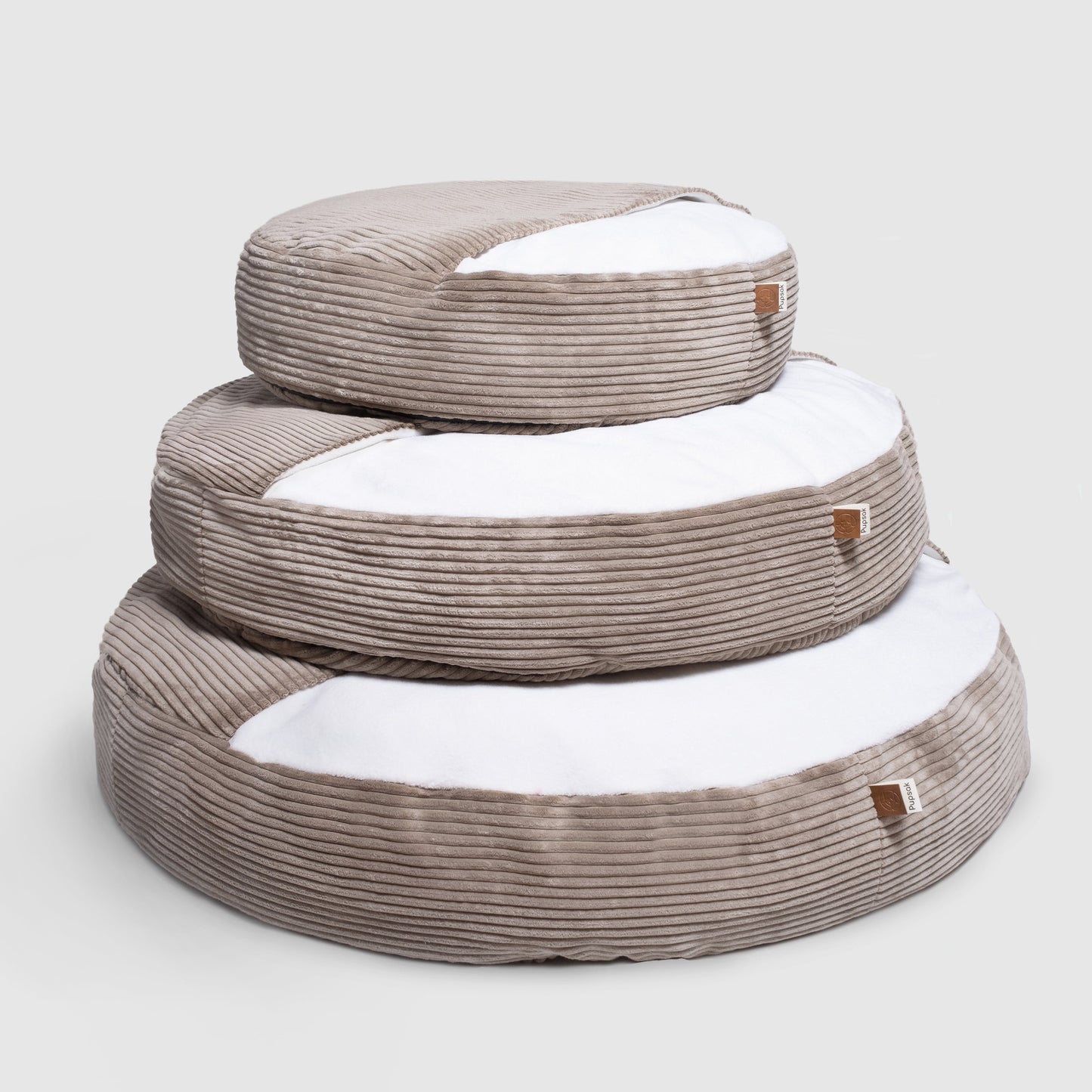 Khaki Cozy Cave PupSak Dog Bed