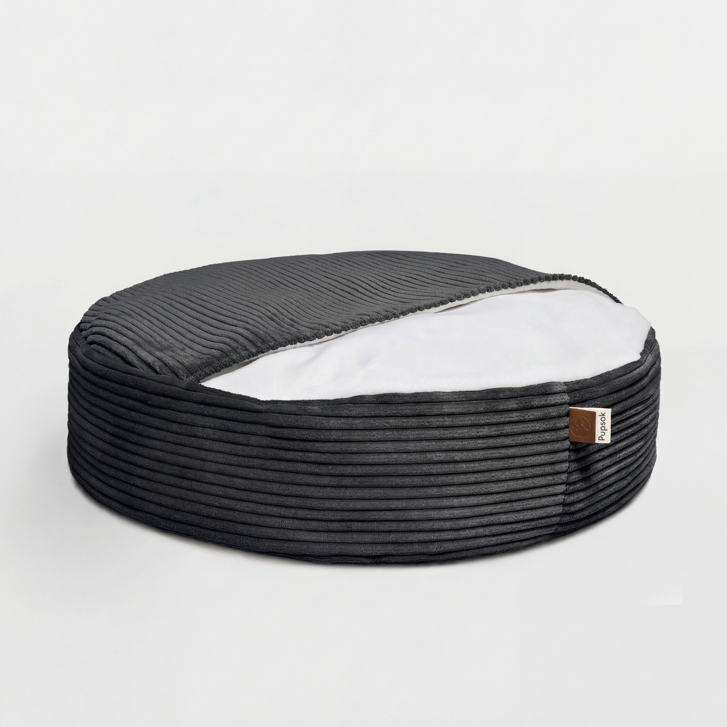 Charcoal Cozy Cave PupSak Dog Bed