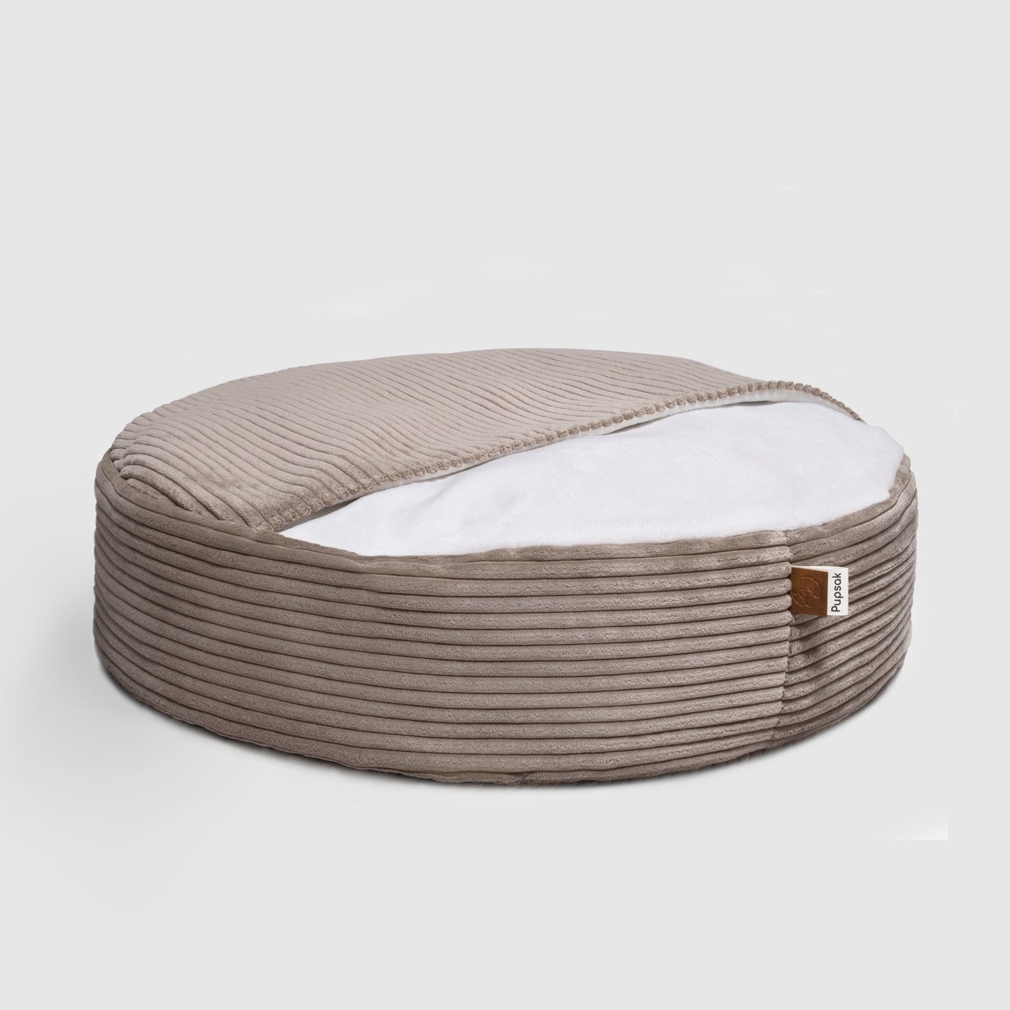 Khaki Cozy Cave PupSak Dog Bed
